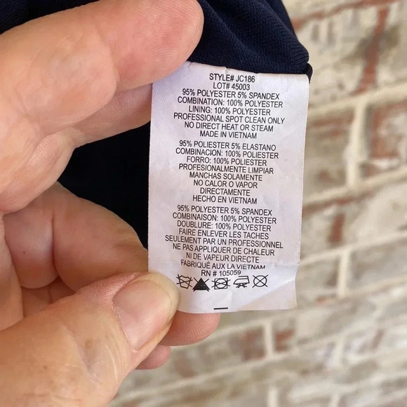 DJ-JAZ Navy Beaded Cape Mother of the Bride Dress - Picture 5 of 8